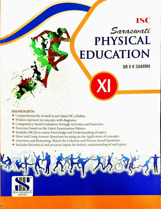 Saraswati ISC Physical Education for Class 11 By Dr. V K Sharma - Latest for 2026 Examination - Paperback