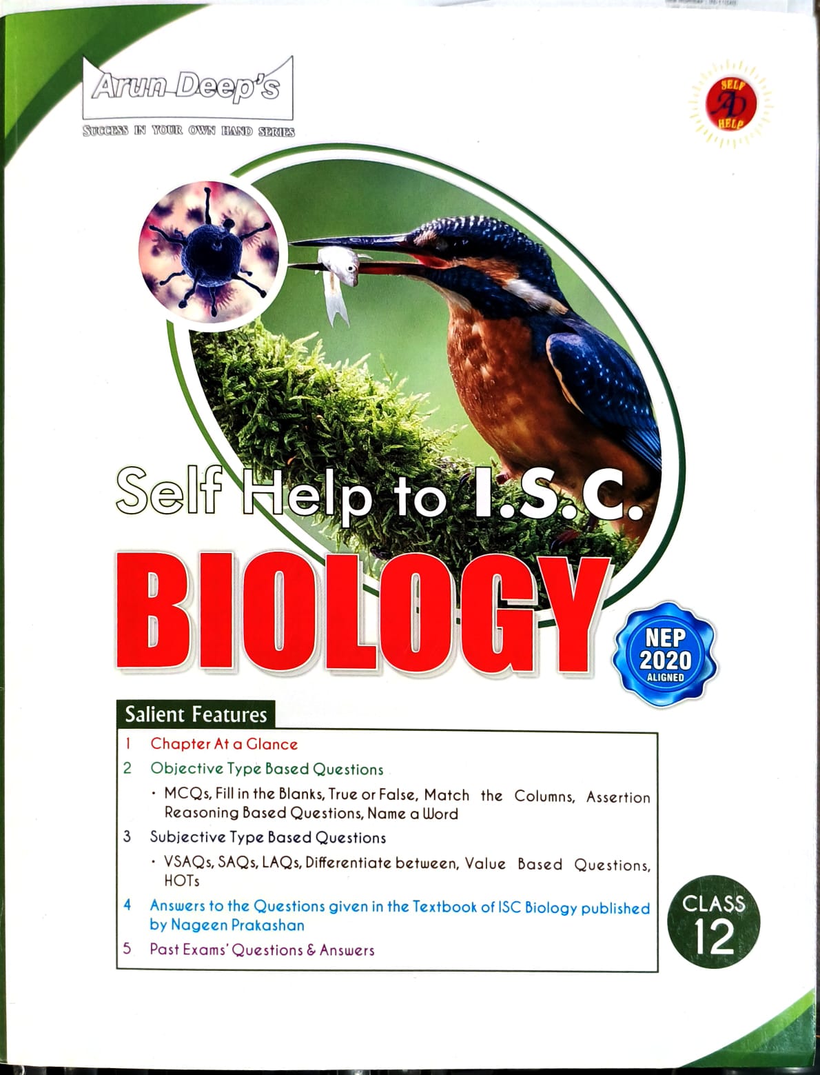 Arun Deep's Self Help to ISC Biology for Class 12 - Latest for 2025-26 Session - NEP 2020 Aligned. Paperback
