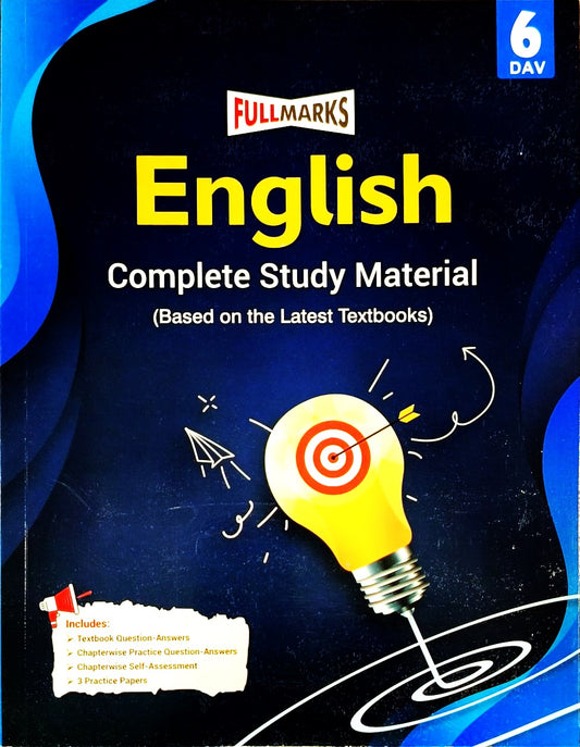 Full Marks DAV English Complete Study Material for Class 6 - Based on the Latest Textbook _ New Edition for 2027 Examination
