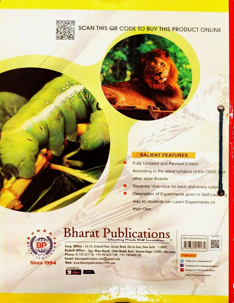 Bharat - Practical Book of Biology Lab Manual for Class 11 - Latest Revised Edition (Hardbound)