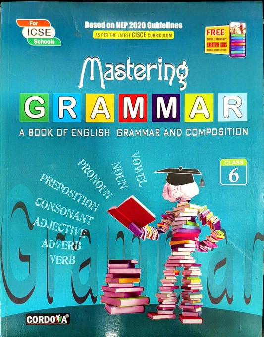 Cordova ICSE Mastering Grammar for Class 6 - Latest for 2026 Session. Paperback