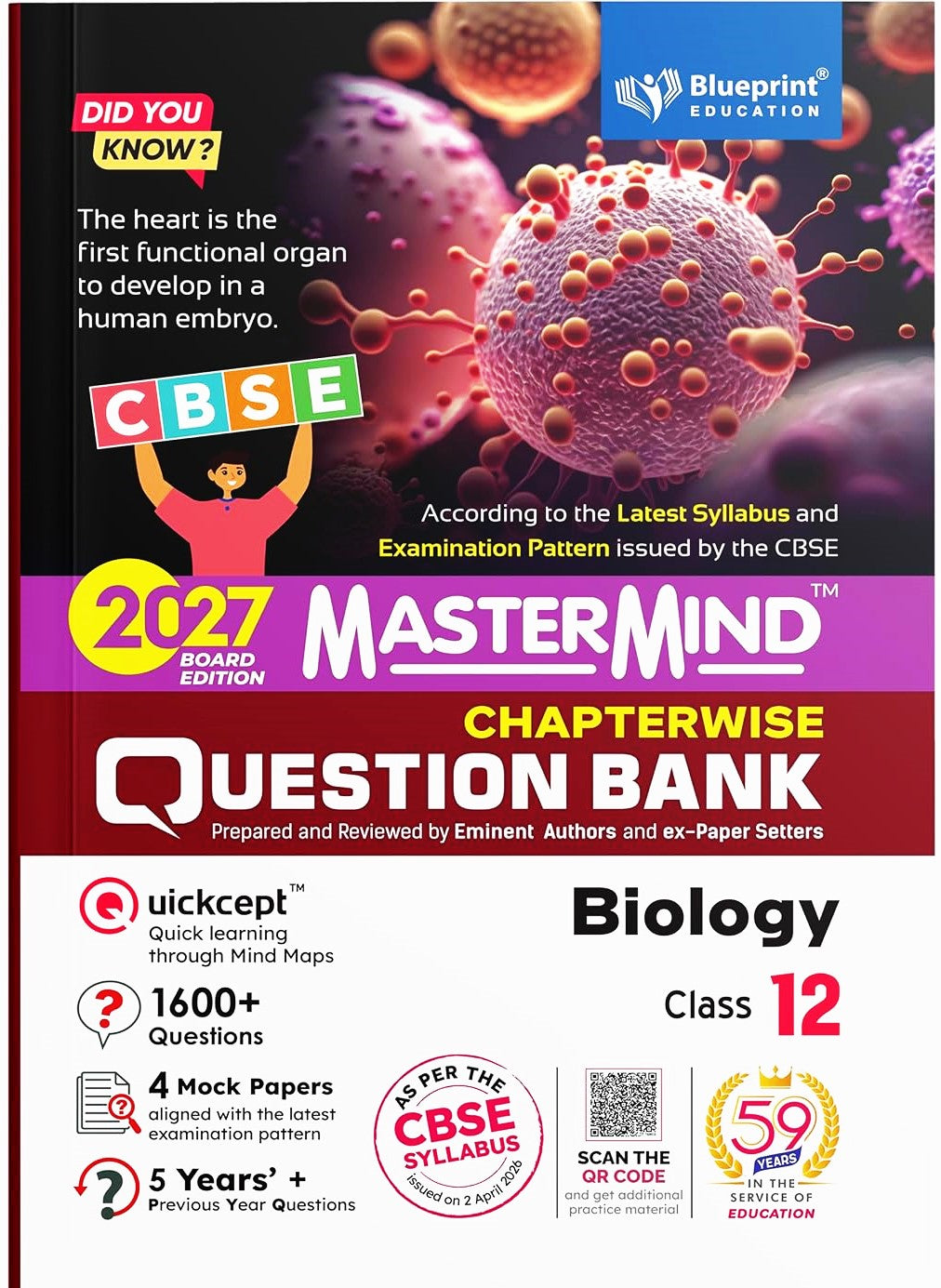 Blueprint - Mastermind Question Bank Class 12 Physics, Chemistry, Mathematics and Biology. Set of 4 Books - Latest for 2027 Examination - Paperback