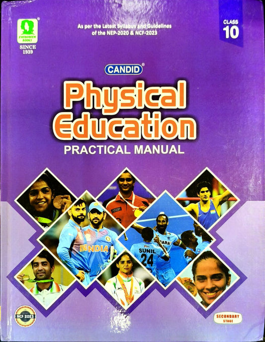 Evergreen CBSE Candid Physical Education Practical Manual for Class 10