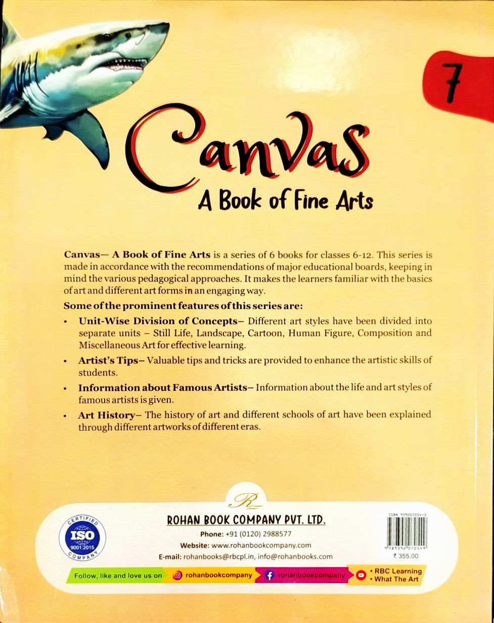 Rohan Book Company - Canvas A Book of Fine Arts for Class 7 By Vivekanand