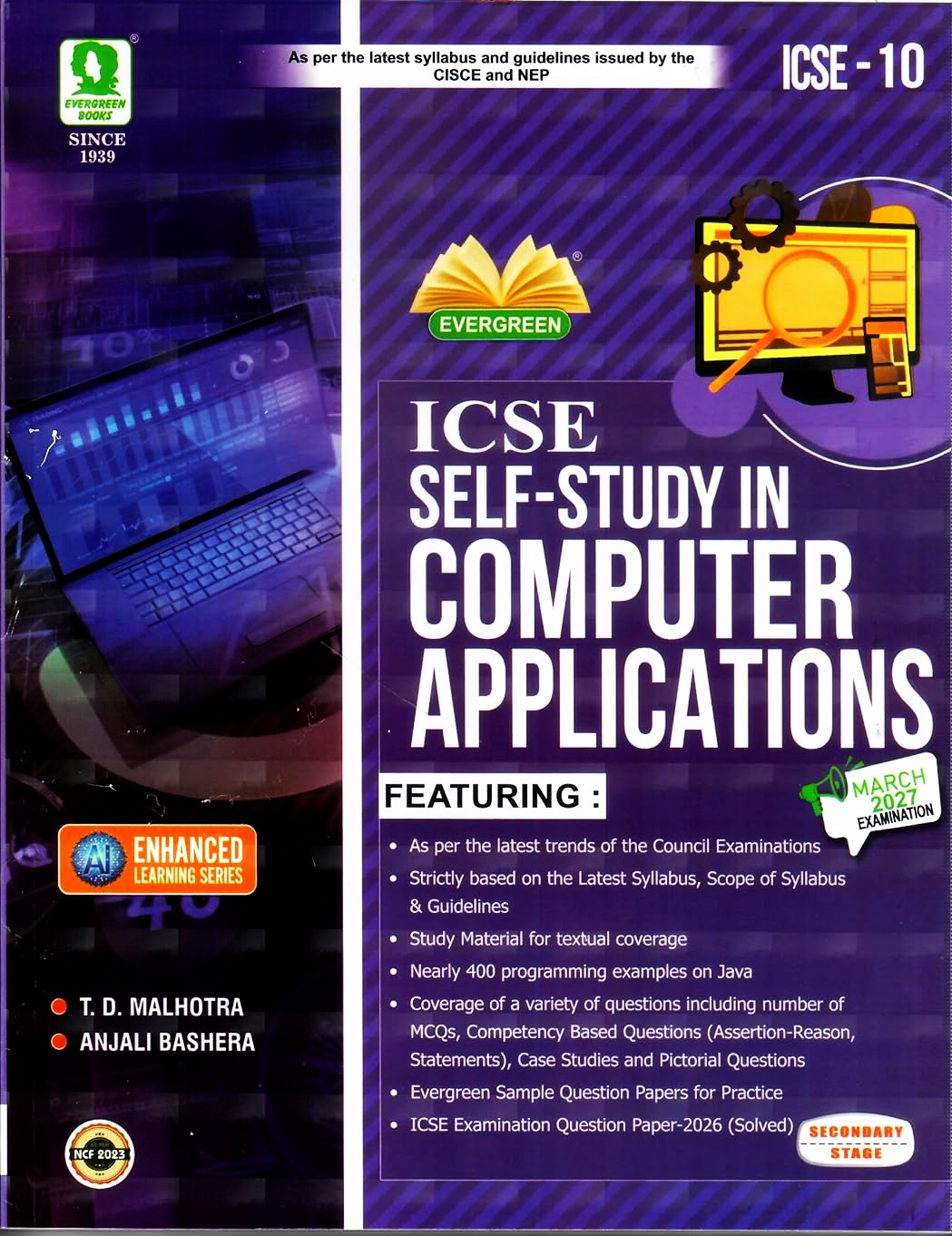 Evergreen ICSE Self Study  In Computer Applications For Class 10 - Latest for 2027 Examination