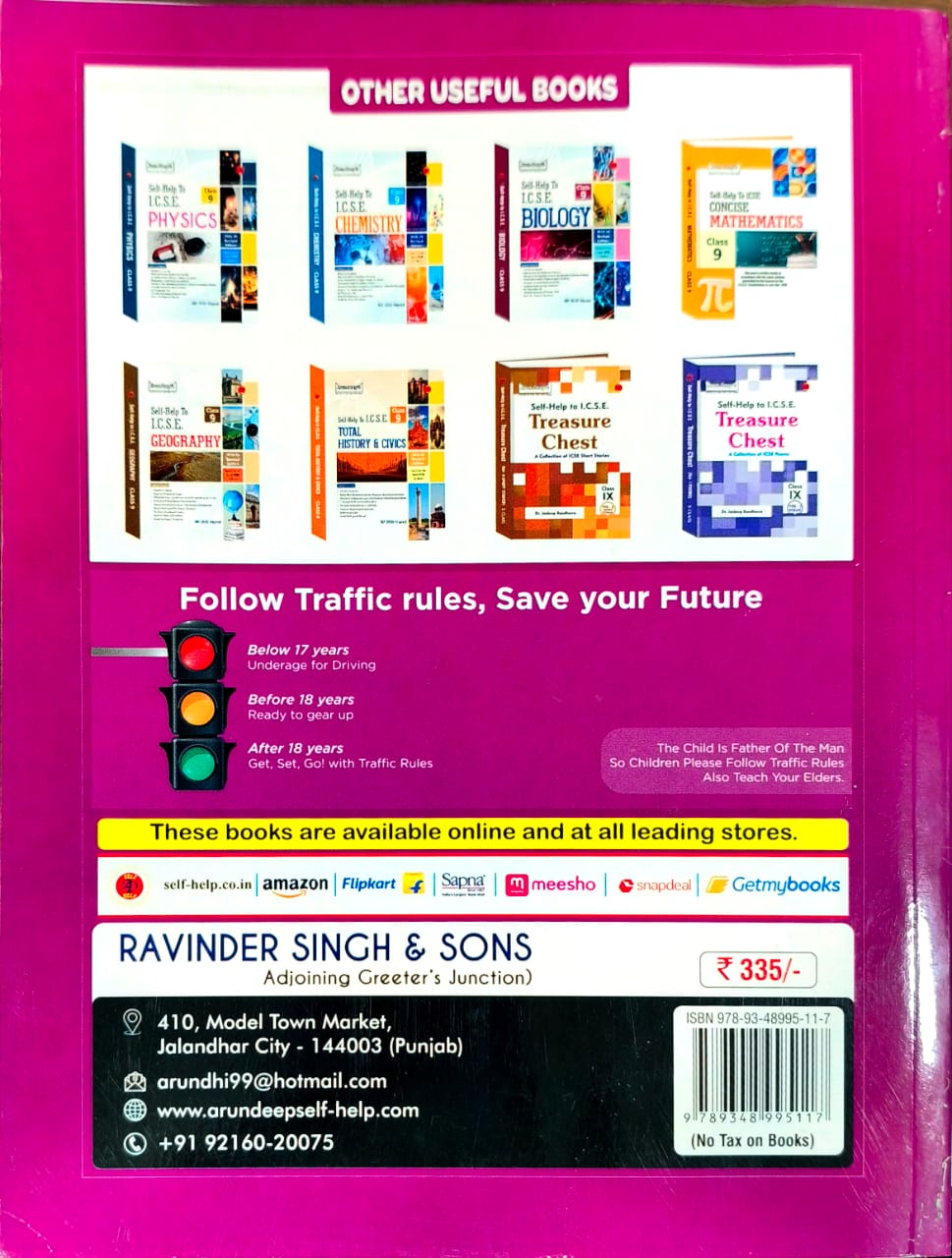 Arundeep's Self Help to ICSE Total English For Class 9 - Latest for 2025-26 Session