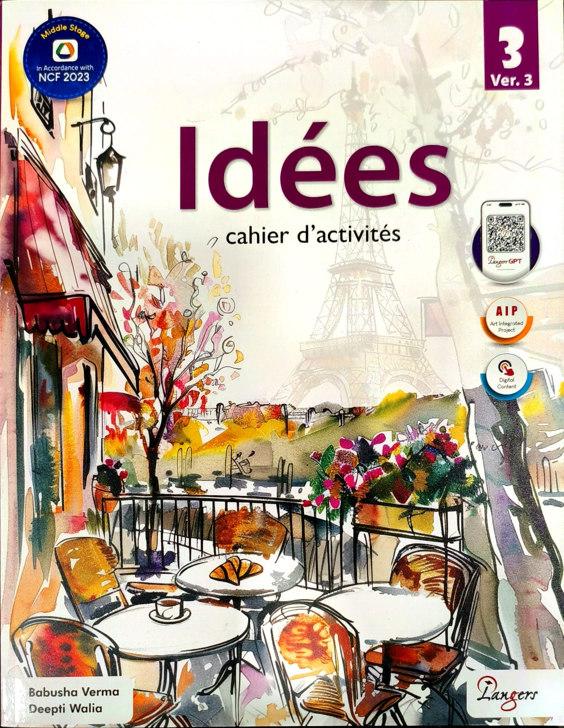 Langers Idees Methode de Francais Textbook and Cahier d' activites Workbook for Level 3 (Ver.3) _ Set of 2 Books - Latest Edition