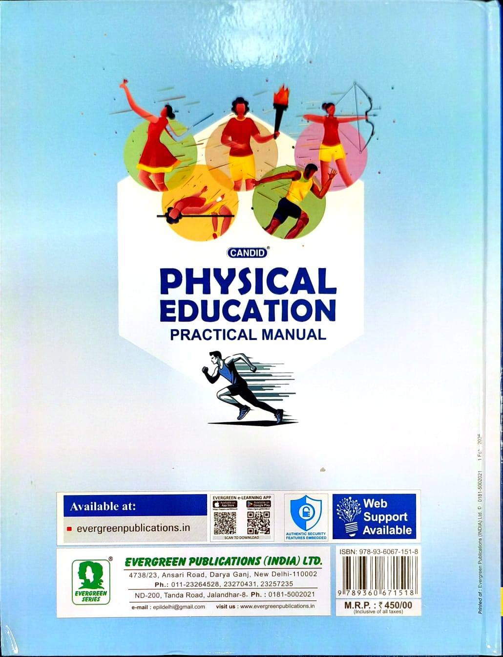 Evergreen CBSE Candid Physical Education Practical Manual for Class 9