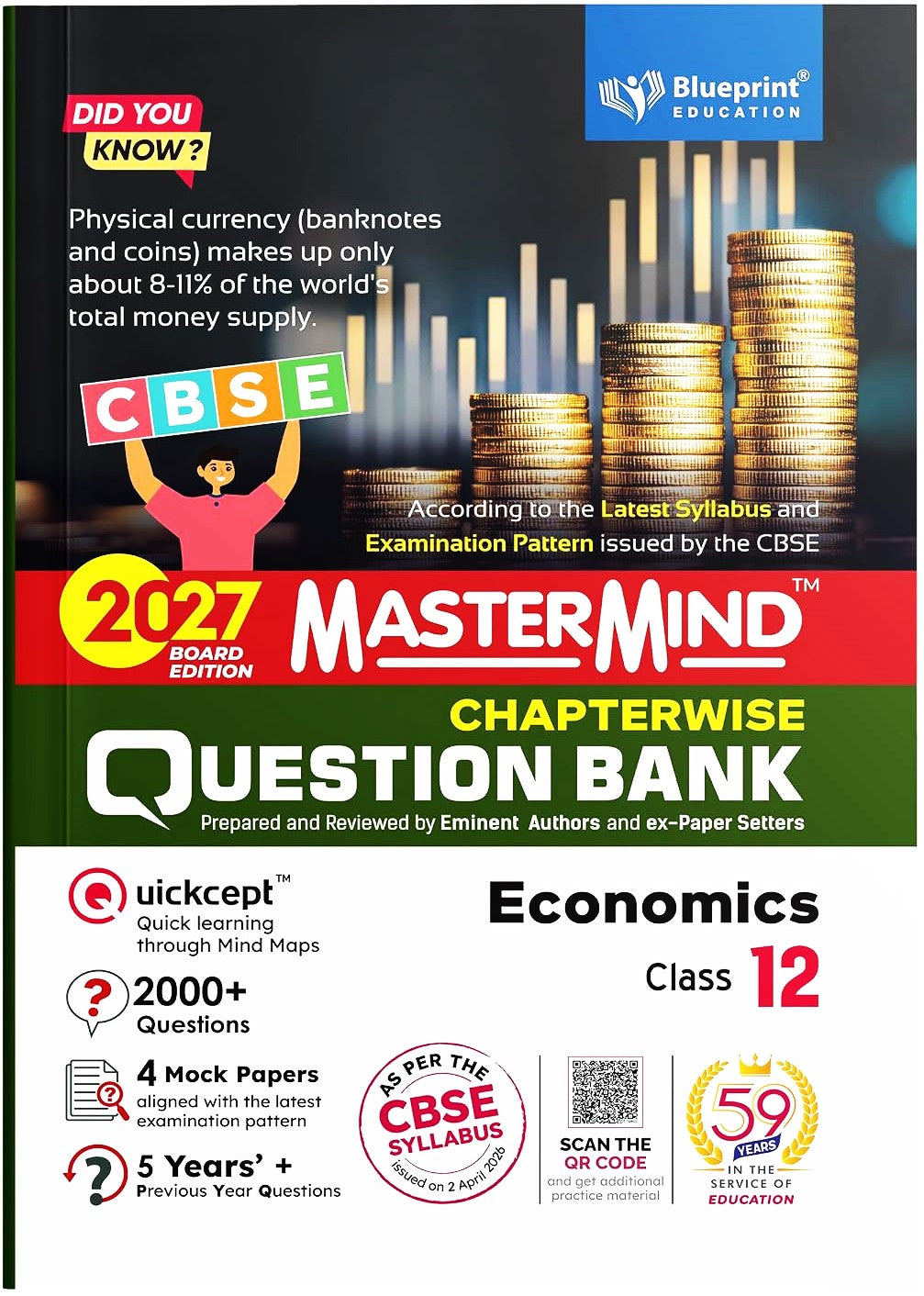 Blueprint - Mastermind Question Bank Class 12 Business Studies, Accountancy and Economics. Set of 3 Books - Latest for 2027 Examination - Paperback