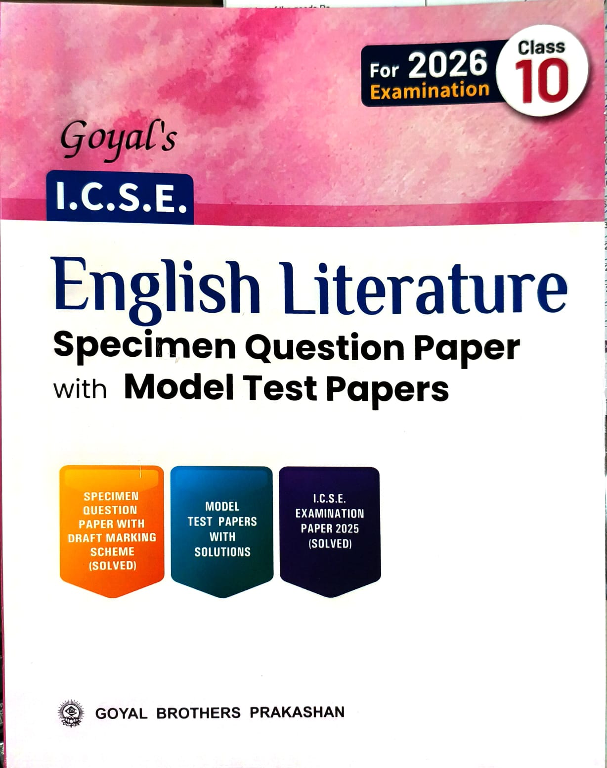 Goyal ICSE Question Bank History & Civics, Geography, English language and literature Question Bank with Model Test Papers Class 10 for 2026 Examinations - Combo of 4 Books - Paperback