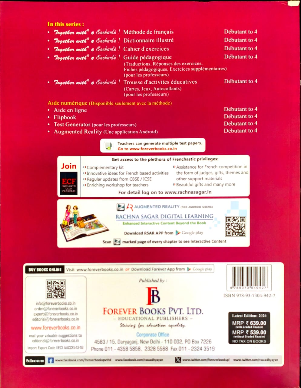 Together With e Enchante !  Methode de francais Textbook - 3