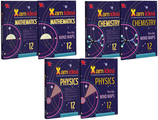 Xam Idea Physics, Chemistry & Mathematics Class 12_  Set of 3 Books_ Mind Maps | Solved NCERT | Solved PYQs | MCQs, A-R, Case-based, VSA, SA, LA Questions | Solved 2026 CBSE Examination & Sample Papers_ Latest for 2026-27 Examinations