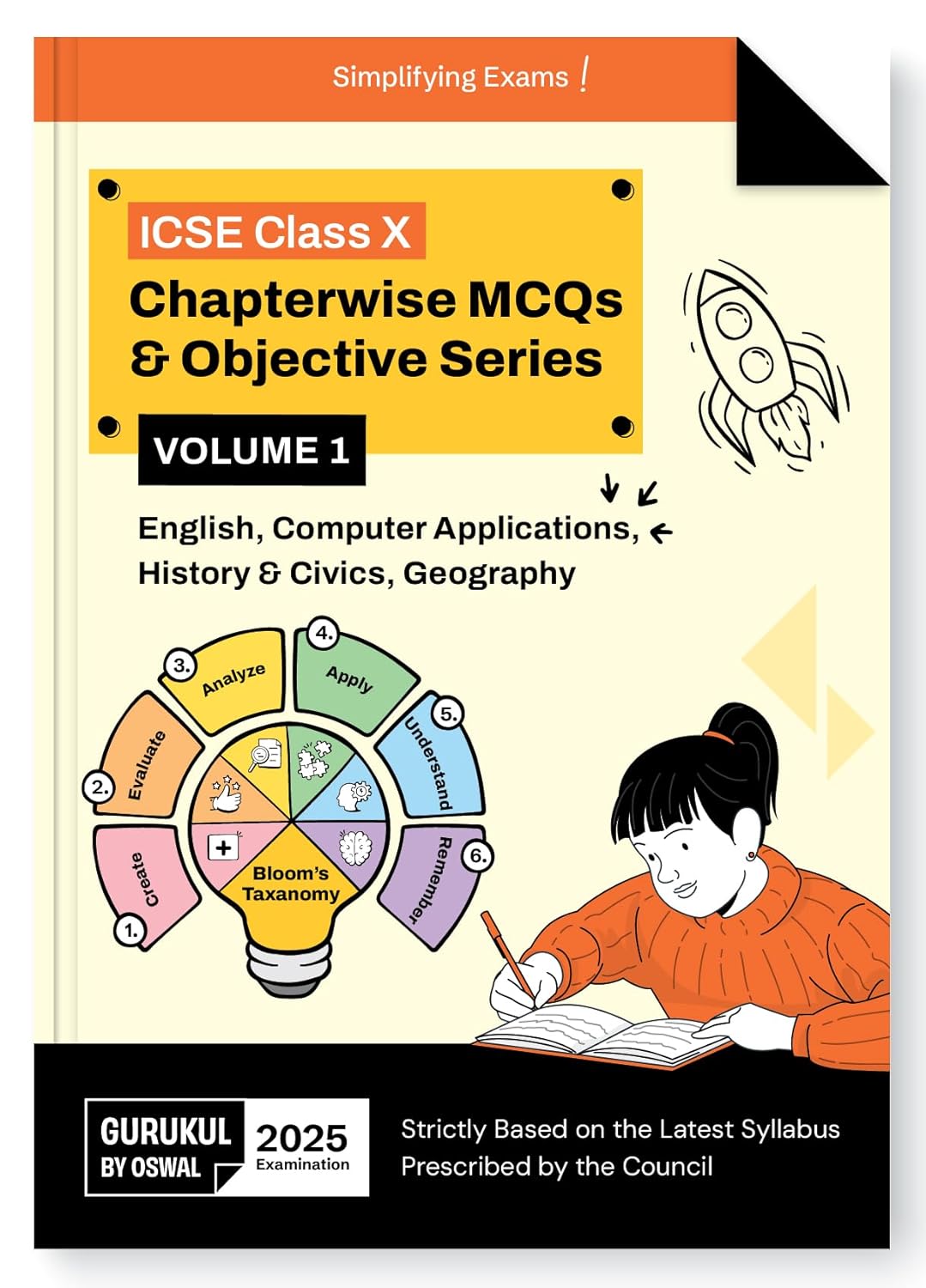 Oswal Gurukul Chapterwise MCQs & Objective Series Volume I & II for ICSE 10 - Set of 2 Books - Latest for 2025 Examinations