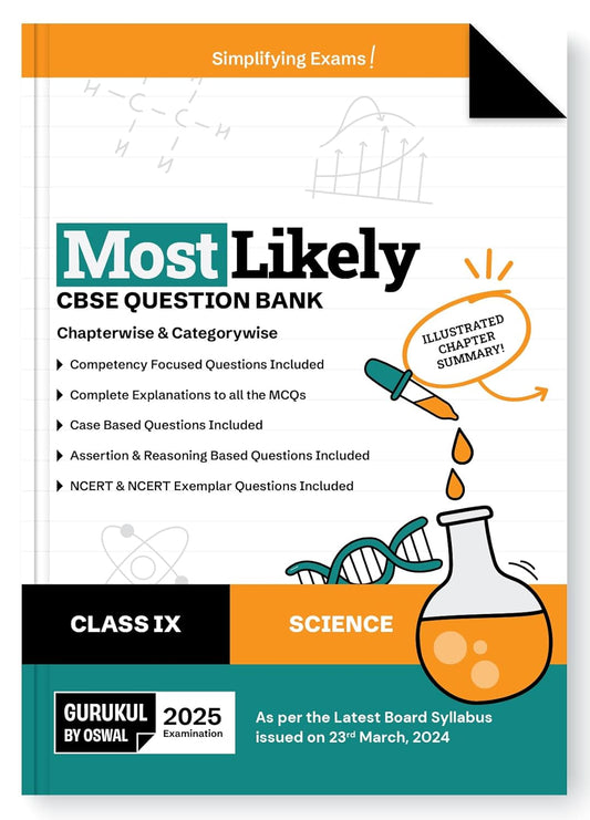 Oswal Gurukul Science Most Likely CBSE Question Bank Class 9 for 2025. Paperback