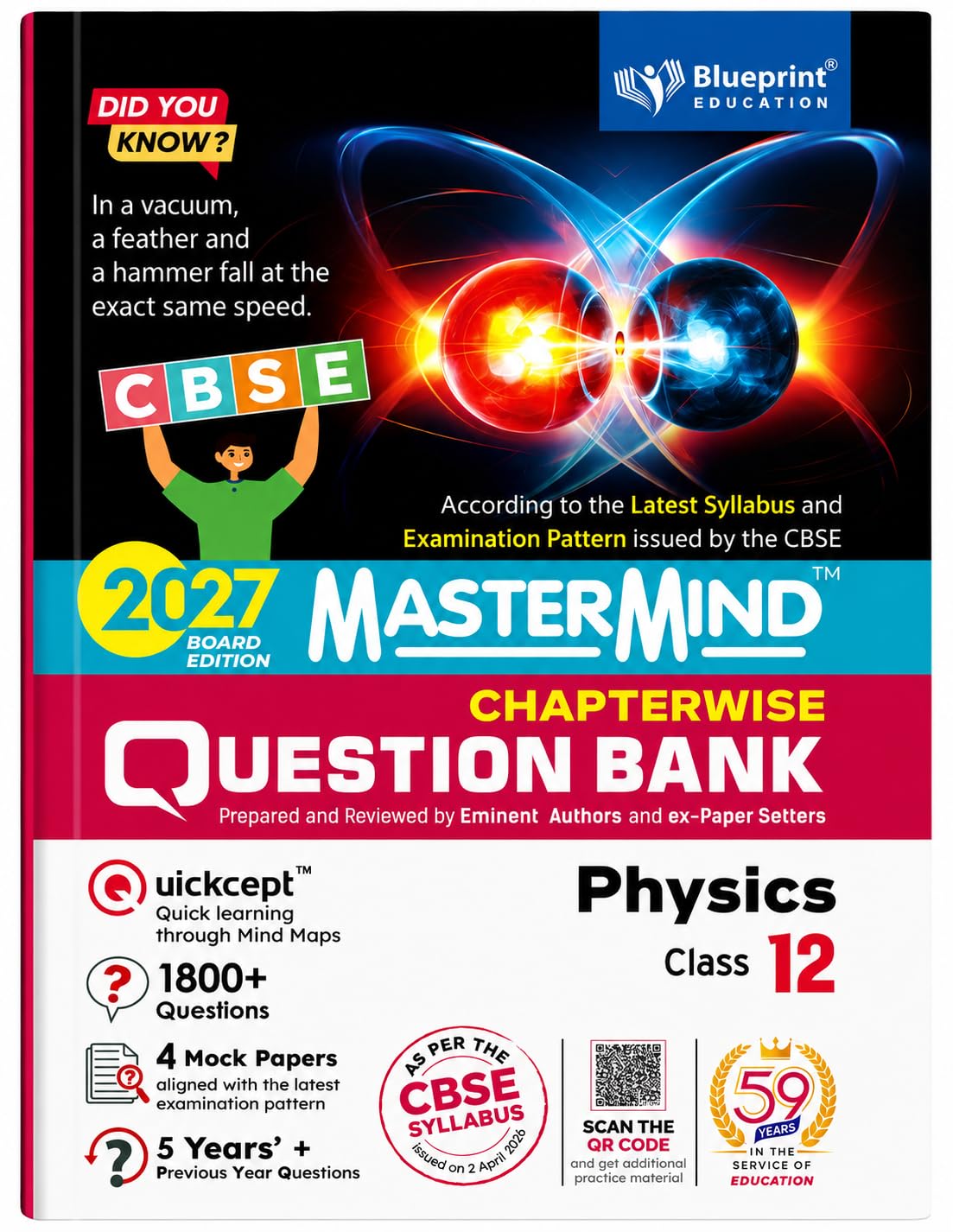 Blueprint - Mastermind Question Bank Class 12 - Physics, Chemistry and Biology. Set of 3 Books for 2027 Examination - Paperback