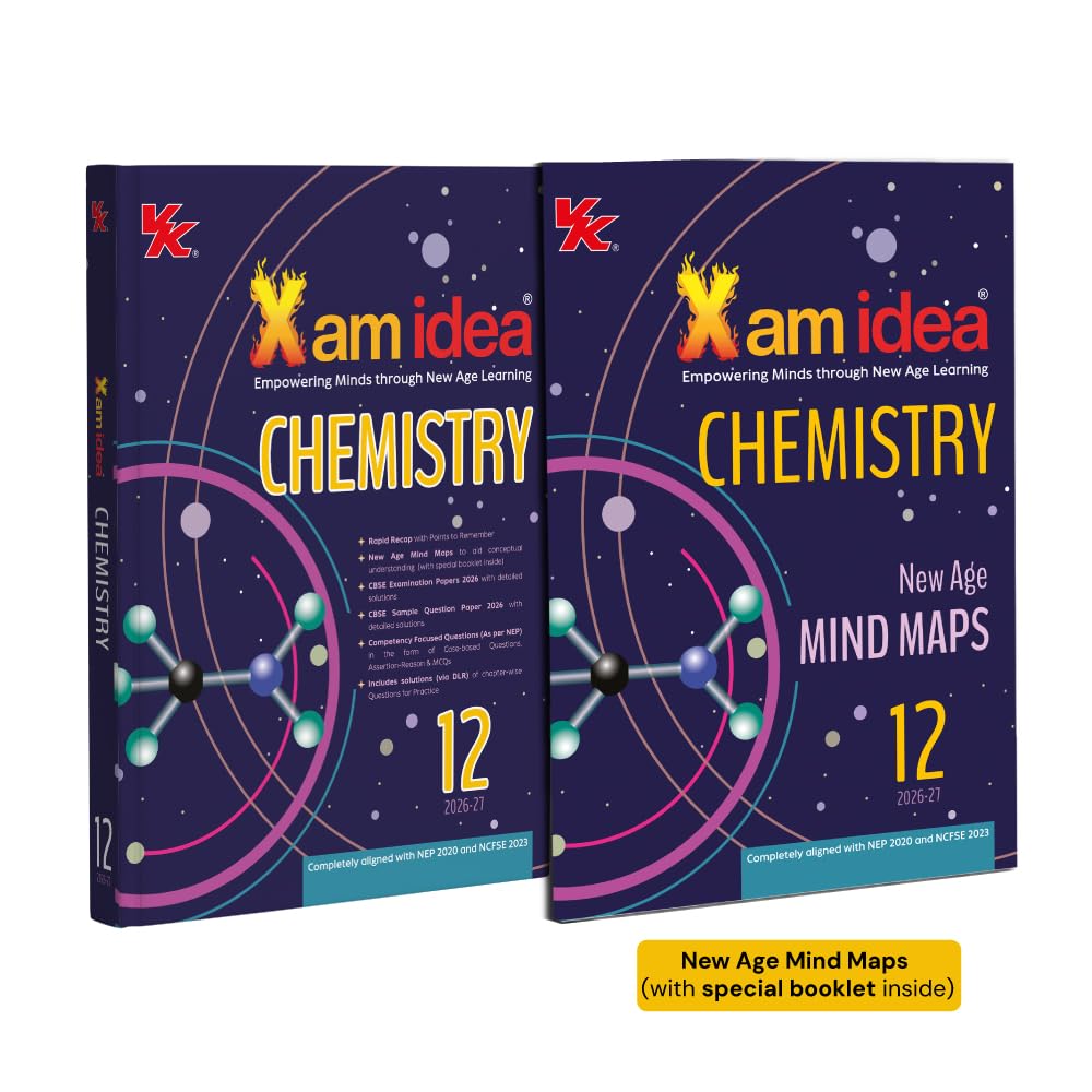 Xam Idea Chemistry Class 12 _ Mind Maps | Solved NCERT | Solved PYQs | MCQs, A-R, Case-based, VSA, SA, LA Questions | Solved 2026 CBSE Examination & Sample Papers - For 2026-27 Examinations (Paperback)