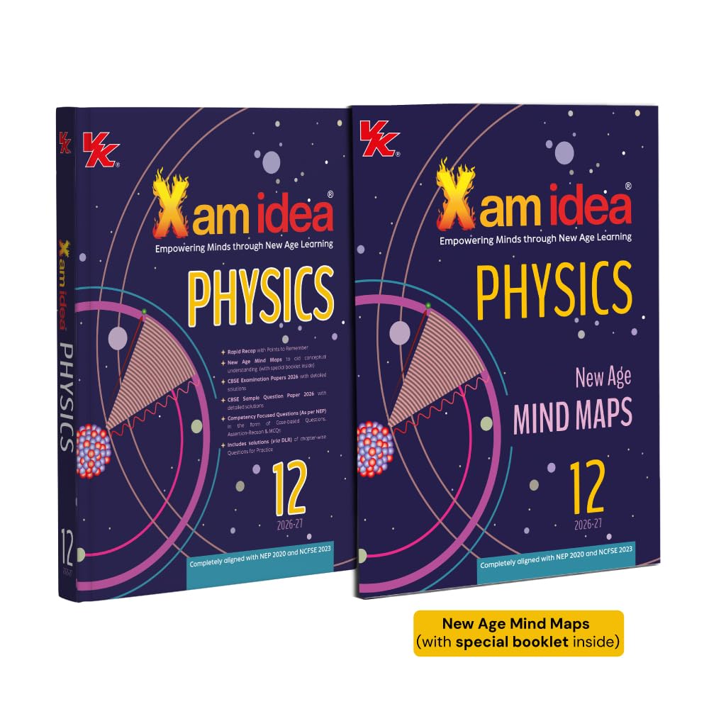 Xam Idea Physics, Chemistry, English & Biology Class 12 - Set of 4 Books _ Mind Maps | Solved NCERT | Solved PYQs | MCQs, A-R, Case-based, VSA, SA, LA Questions | Solved 2026 CBSE Examination & Sample Papers - Latest for 2026-27 Examinations