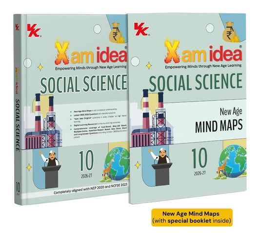 Xam Idea Social Science Class 10 | Mind Maps | Solved NCERT | Solved PYQs | MCQs, A-R, Case-based, VSA, SA, LA Questions | Solved 2026 CBSE Exam & Sample Papers | Practice Papers - Latest for 2026-27 Examination