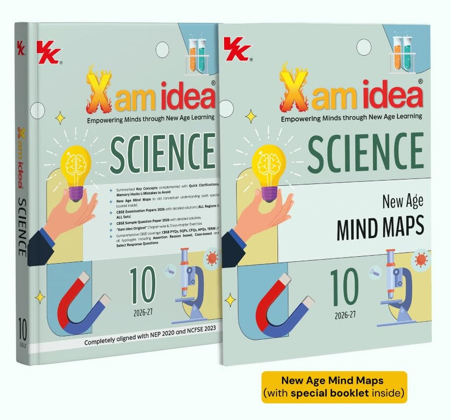 Xam Idea Science Class 10 _ Mind Maps | Solved NCERT | Solved PYQs | MCQs, A-R, Case-based, VSA, SA, LA Questions | Solved 2026 CBSE Exam & Sample Papers | Practice Papers - Latest for 2026-27 Examinations (Paperback)